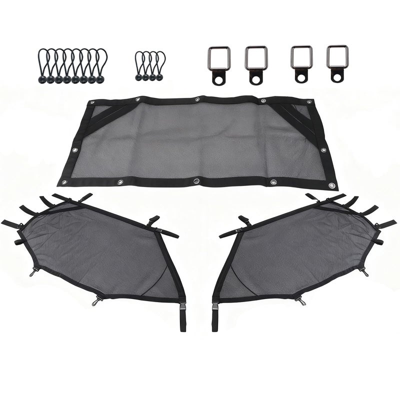 MASION for ATV/UTV Window Net Rear Roll Cage Mesh Guard + Right + Left Window Shade Shield Net Cover for Polaris RZR 570 800 800s 900 Turbo s 1000 RZR XP Polaris Ace 2015-2019 - Image 1